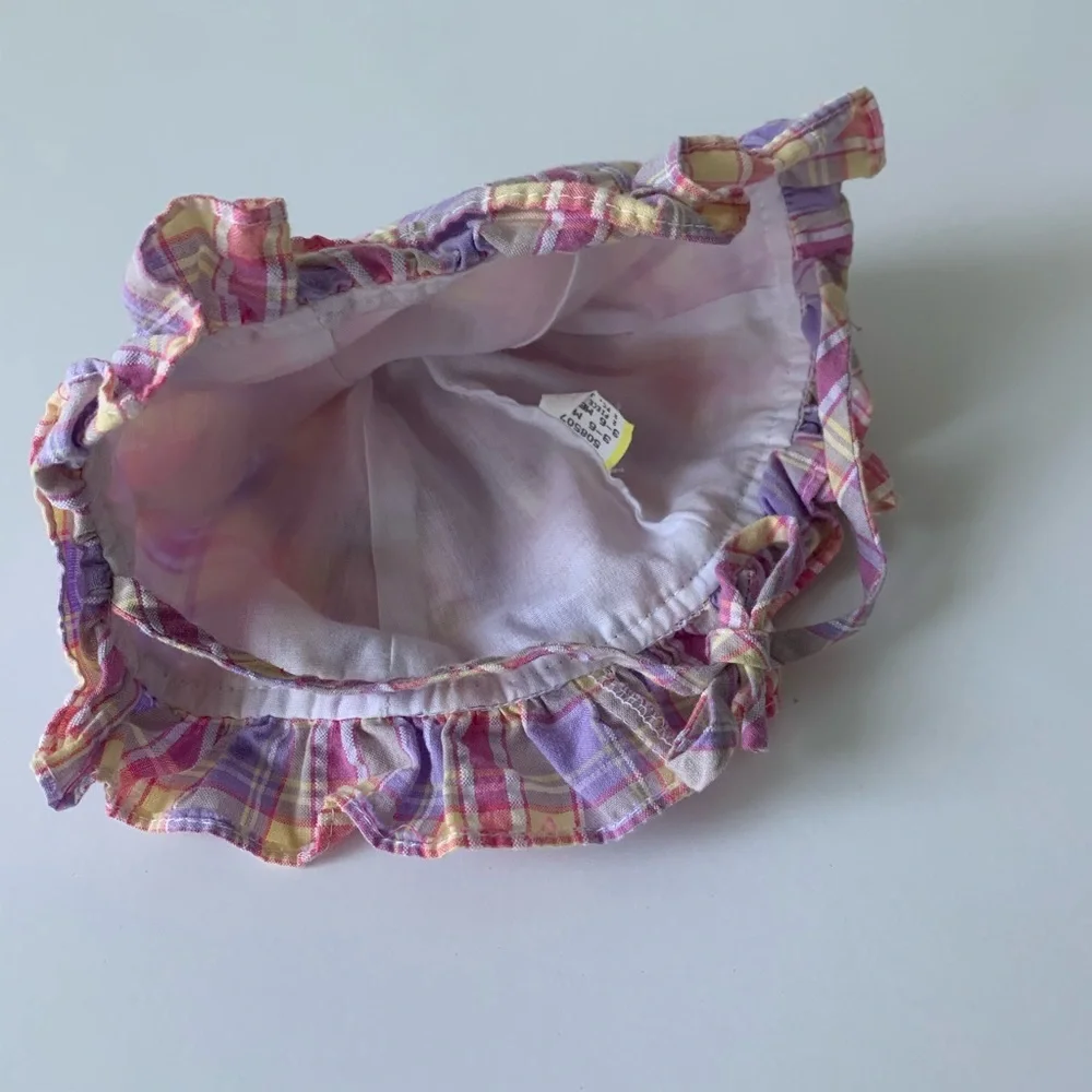 Vintage Plaid and Daisy Printed Sun Hat Bundle
